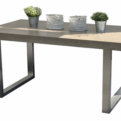 Table à manger Novum Table en béton avec structure en acier inoxydable
