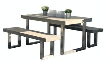 Table à manger Novum Table en béton avec structure en acier inoxydable 2