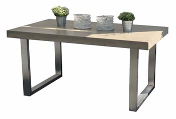 Table à manger Novum Table en béton avec structure en acier inoxydable 8