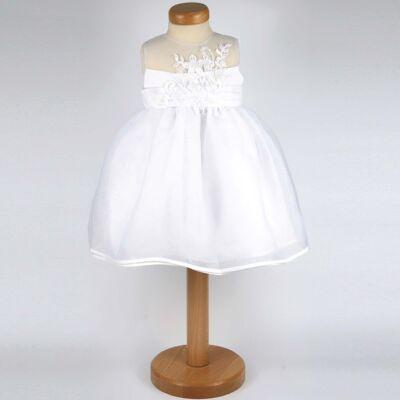 Vestito bianco per occasioni speciali da bambina - da 0-3 mesi a 4-5 anni