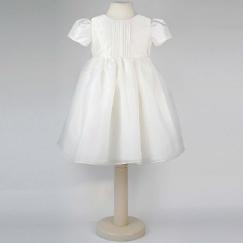 Girls Ivory Short Sleeve Flower Girl Party Dress - 1 to 8 years
