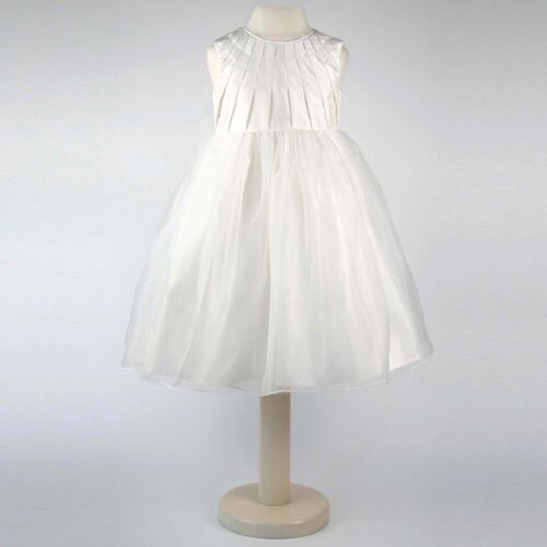 Girls Ivory Sleeveless Flower Girl Bridesmaid Dress - 1 to 8 years