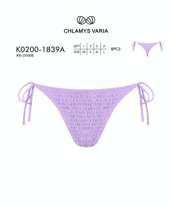 K0200 Bikini Tanga Fruncido - Couleur Sólido 5