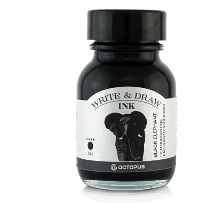 Write and Draw Ink 347 Black Elephant, writing and drawing ink, 50 ml