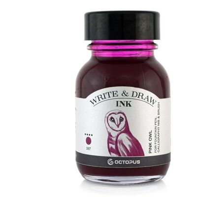 Write and Draw Ink 397 Pink Owl, writing and drawing ink, 50 ml