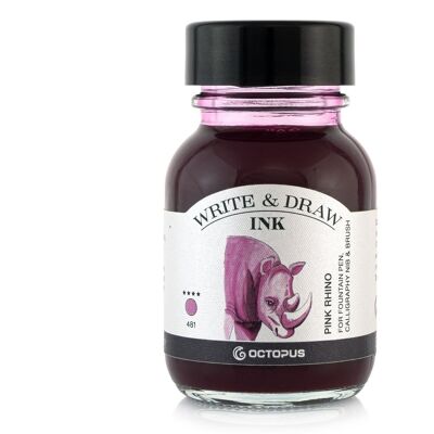 Write and Draw Ink 481 Pink Rhino, writing and drawing ink, 50 ml