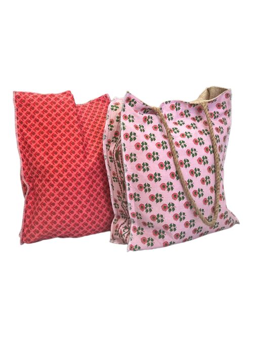 Shopping bags reversibles algodón/yuta Pack 10