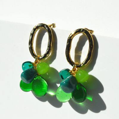 LALETI handmade Murano glass earrings, gold plating