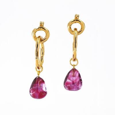 LALETI double Murano glass earrings