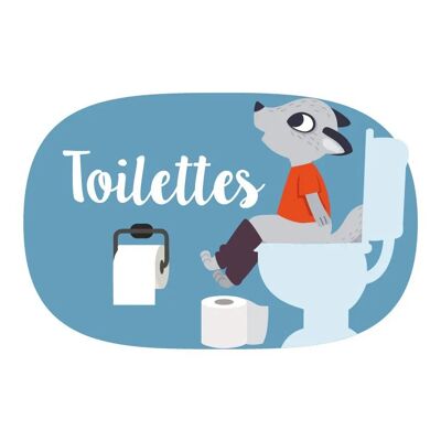 Plaque de Porte Enfant : Toilettes