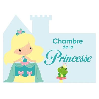 Plaque de porte Enfant : petite princesse blonde