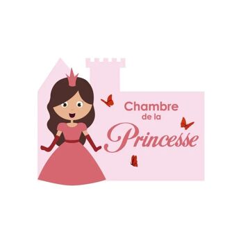 Plaque de porte Enfant : Princesse