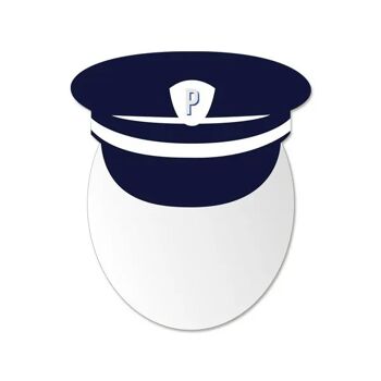 Miroir enfant : Tête Policier