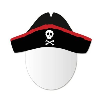 Miroir enfant : Tête Capitaine Pirate
