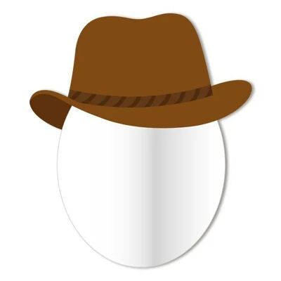 Miroir enfant : Tête cowboy