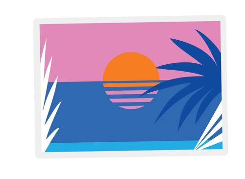Set de table enfant : Crépuscule sur l'île des Pioupious