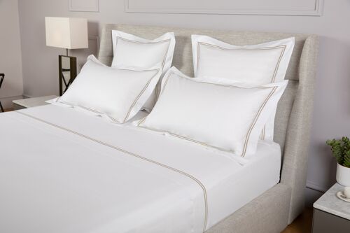 Completo Letto LUX HOTEL Bianco / Beige