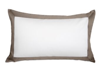 Housse de Coussin APOLLO Ivoire / Marron Glacé 1