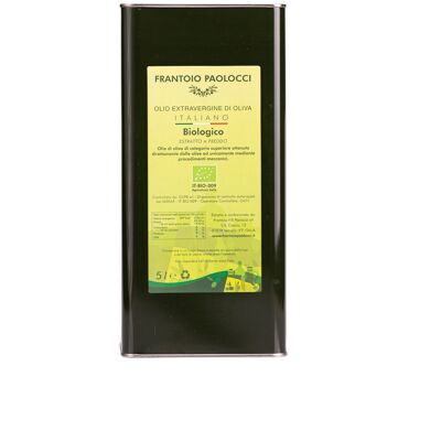 Olio Extravergine d'oliva Biologico 5 litri (5000 ml)