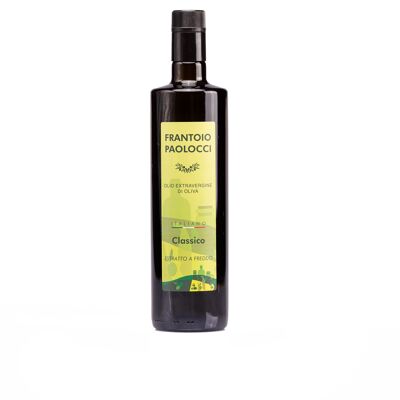 Bouteille d'huile d'olive extra vierge classique de 0,75 litre (750 ml)