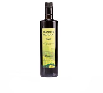 Bouteille d'huile d'olive extra vierge classique de 0,75 litre (750 ml)