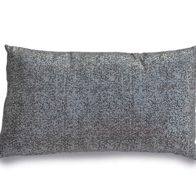 Metallic Silver Cushion Cover - 50x30cm - Devoré