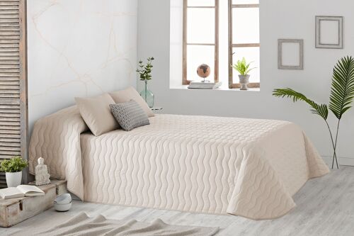 Edredón Bouti Lisa - Beige - Cama de 105cm