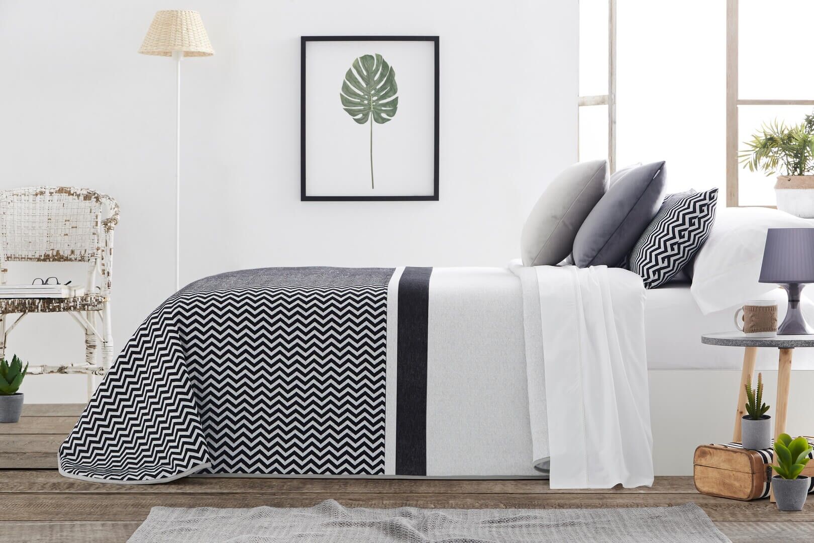 Trapunta Bouti Zoe - Nero - Letto 135 cm