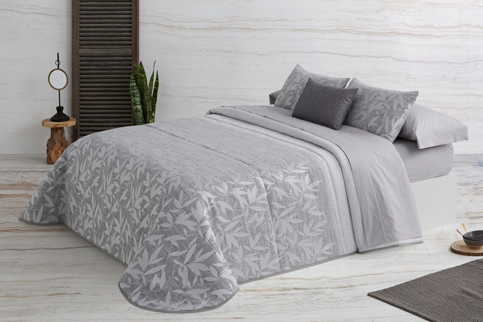 Edredón Bouti Ashia - Gris - Cama de 180cm