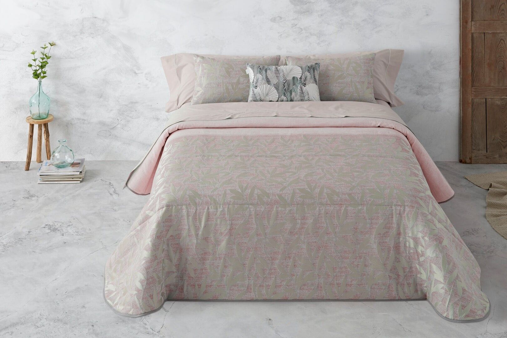 Bouti Ashia Steppdecke – Rosa – 180 cm Bett