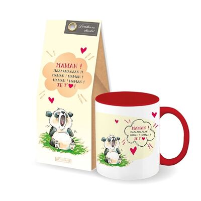 Mother's Day - Choc cup + lentils gift set. « MOM !   I LOVE YOU !”  