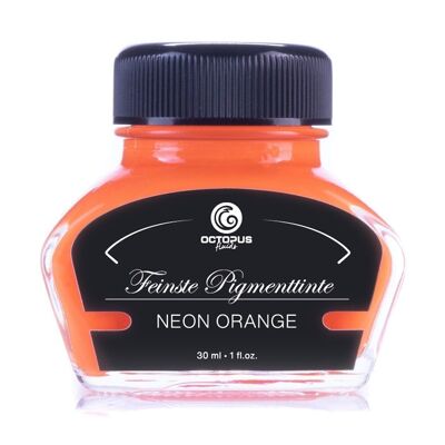 Highlighter ink for fountain pens for writing, marking and drawing, neon orange, 30 ml