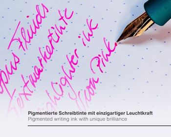 Encre surligneur pour stylos plume pour écrire, marquer et dessiner, rouge fluo, 30 ml 4