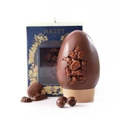 Beggar-style egg with Easter Praslines - 12 cm - F1ML