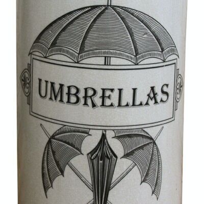 Porte-parapluie en céramique, imprimé parapluie monochrome