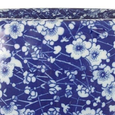 Porte-parapluie, Design vintage de marguerites bleues et blanches