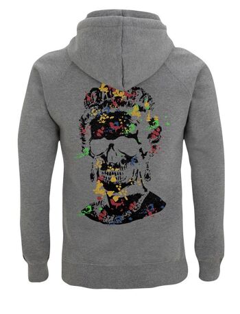 Sweat à capuche noir Splash Skull 6