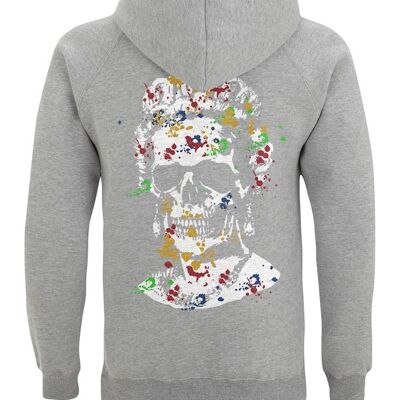 White Splash Skull Hoody