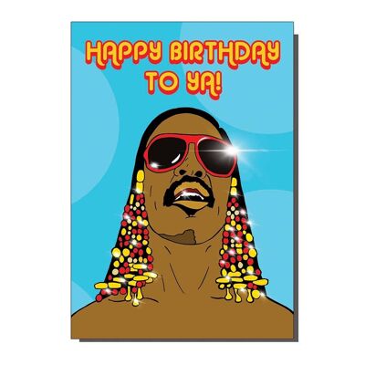 Happy Birthday To Ta! Stevie Wonder Inspired Greetings Card