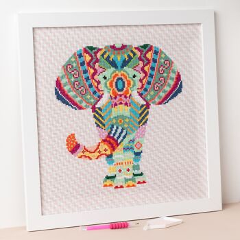 Mandala Elephant 5D Round Full Drill Diamond Painting Craft Kit 1