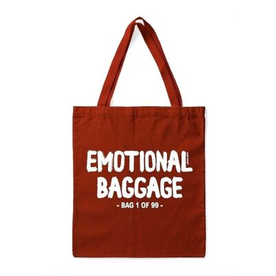 Emotional Baggage Tote Bag ruggine 100% cotone