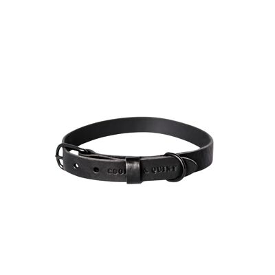 Collier pour chien en cuir No Fuss - Noir - Raccords noirs