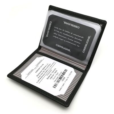 Book Card Holder | Ubrique skin | Made in Spain | Ref. 10006 Black
