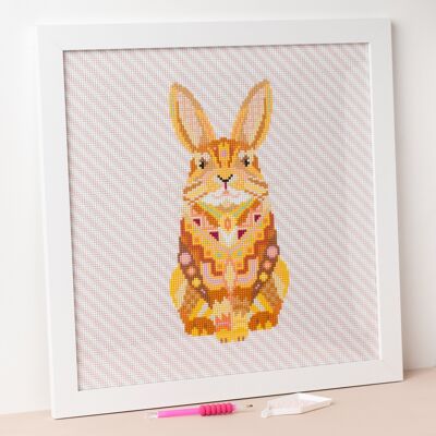 Mandala Rabbit 5D Round Full Drill Diamond Painting Craft Kit