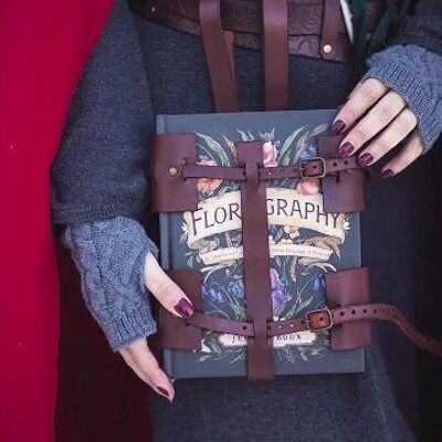 Book Holder - borsa per libri in pelle larp - regalo per gli amanti dei libri -