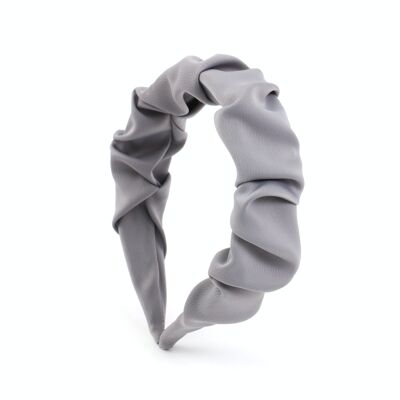 Rouched hairband in blue grey