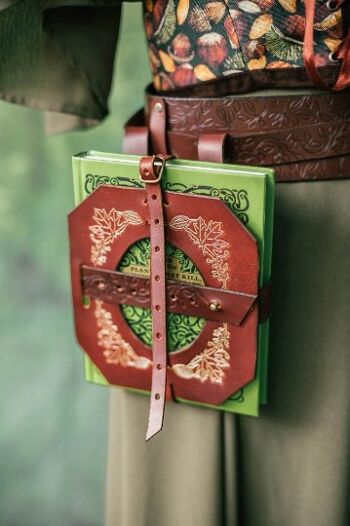 Porte-livre - sac de livre en cuir de grandeur nature - cadeau d'amant de livre - étui de livre de taille - livre des ombres - livre de sorts - sorcellerie 2