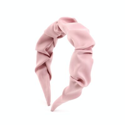 Rouched hairband in pink