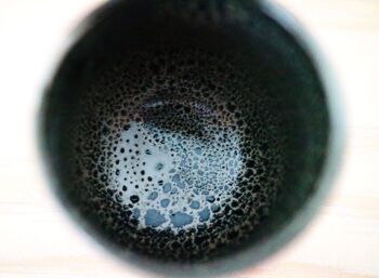 Céramique japonaise faite à la main brun foncé noir brun pâle tasse Yunomi tasse à café thé vert tasse à whisky Croco 6
