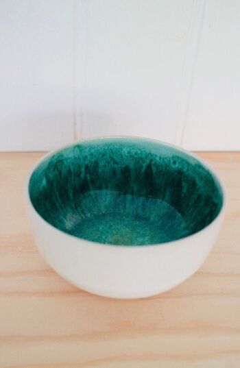 Céramique en grès japonais fait à la main bol à thé Matcha vert et blanc bol à soupe bol à céréales Titan 2